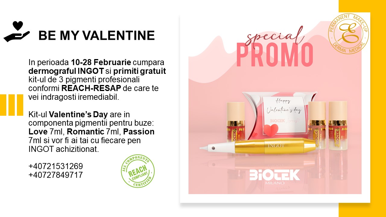 Be my Valentine - Bun venit în magazinul oficial BIOTEK ROMANIA! Clientii fideli beneficiaza permanent de reducere 10%.